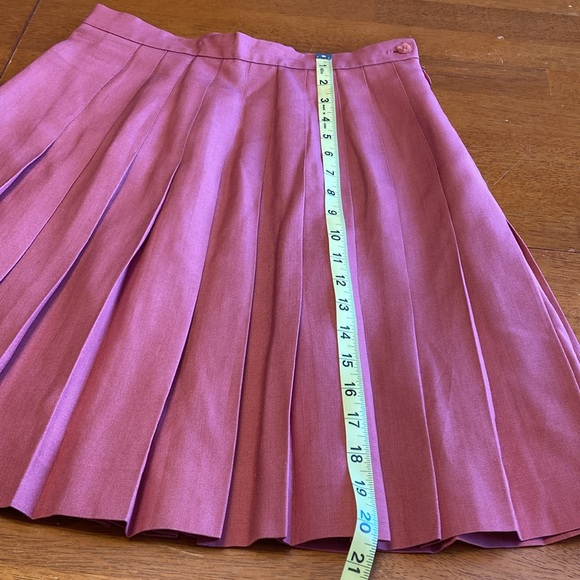 Talbot's Petites Womens Size 8P Pink Mini Tennis Skirt Pleated Prep Linen Blend - Picture 9 of 9